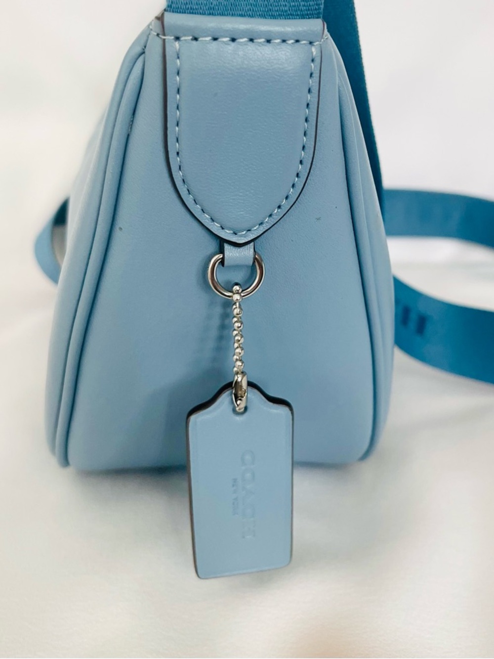 *AUTHENTIC* COACH PACE CROSSBODY BAG STYLE CT644 CORNFLOWER BLUE MSRP $400! - Picture 8 of 16
